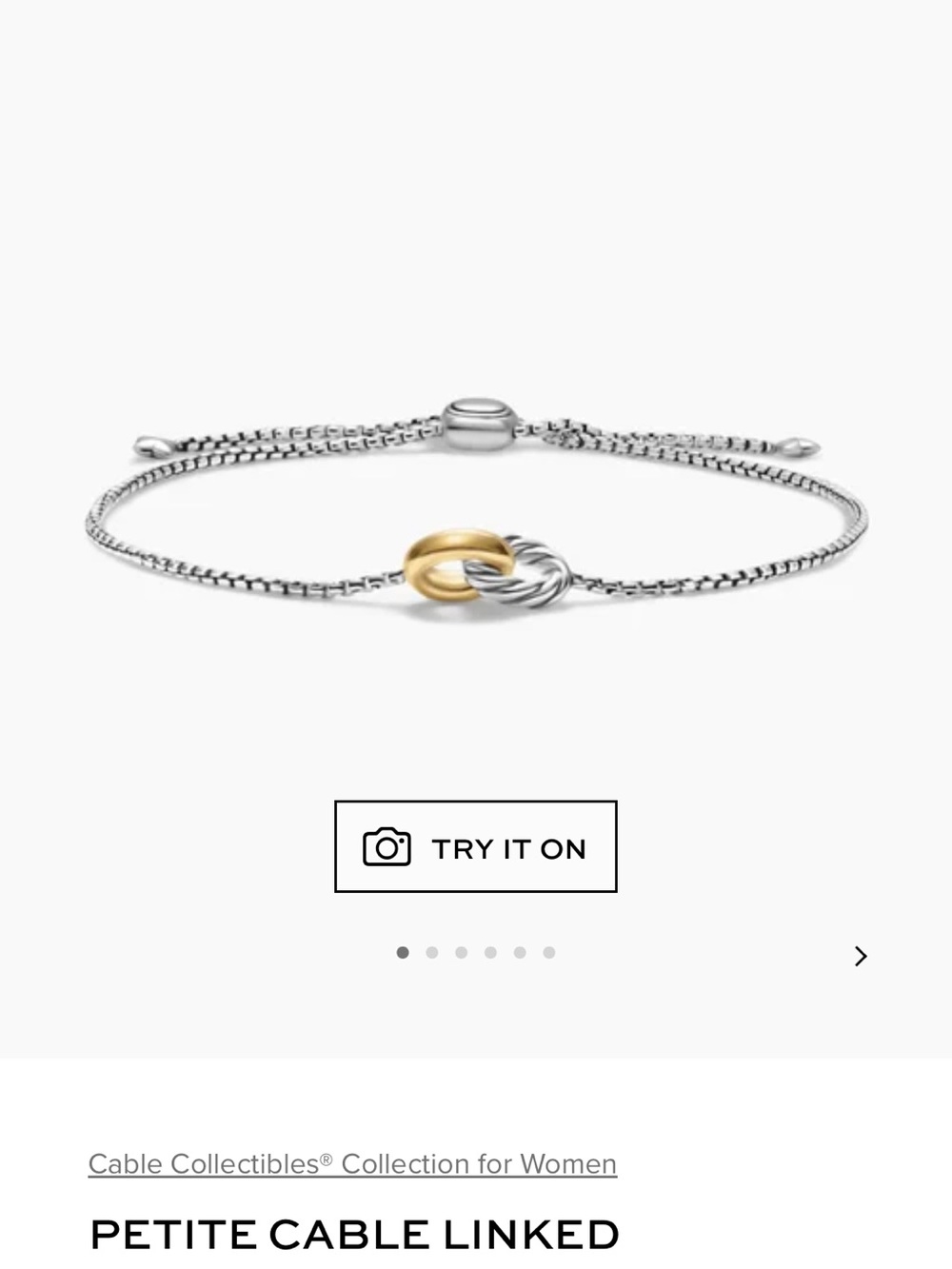 Petite Two-Tone Knot Bracelet — Silver & Gold